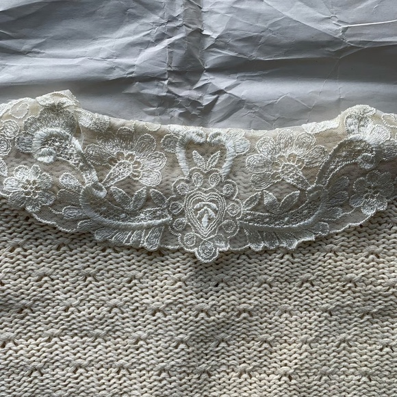 Vintage Knit Sweater, S, Cream, Cotton & Ramie, Good Condition - Picture 8 of 8